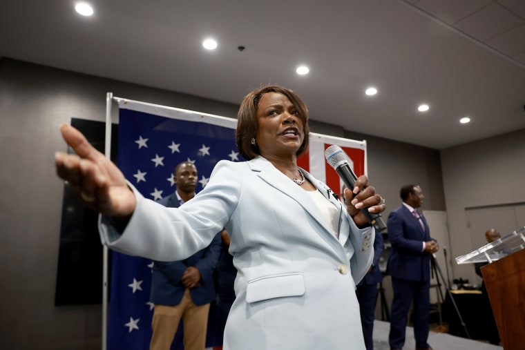 Rep. Val Demings, D-Fla., speaks at an election-night event on Aug. 23, 2022 in Orlando.