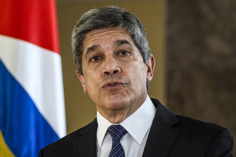 Cuba's Director General of U.S. Affairs Carlos Fernandez de Cossio speaks in Havana on Jan. 12, 2021.