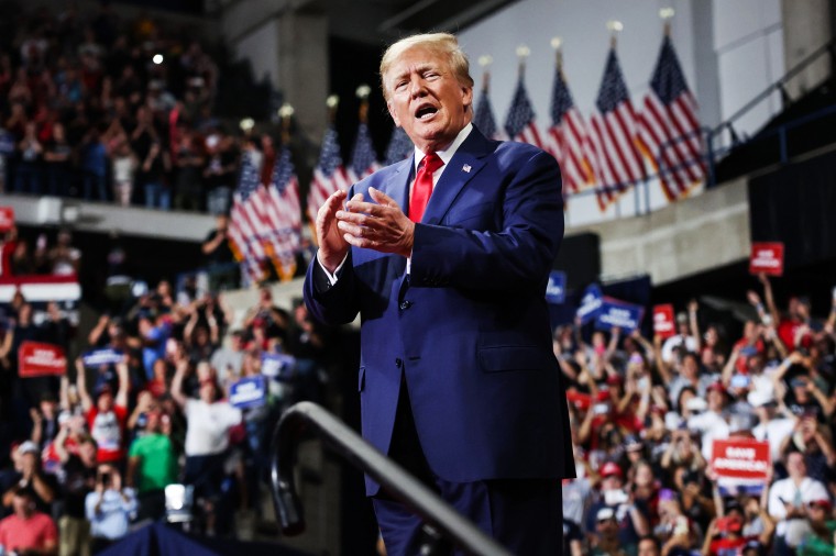 Former President Donald Trump at a rally on Sept. 3, 2022, in Wilkes-Barre, Pa.