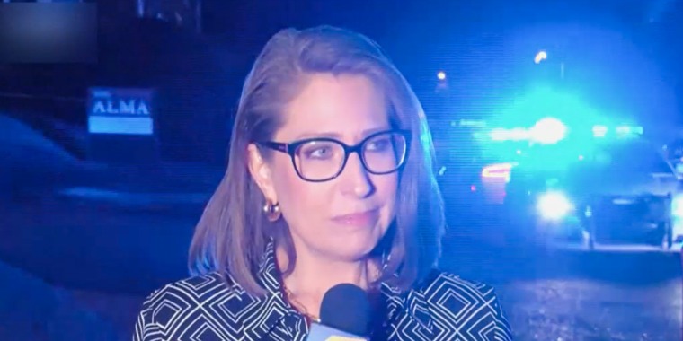 WMC reporter Joyce Peterson breaks down on air while reporting on a shooting spree in Memphis on Sept. 7, 2022.