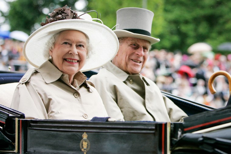 Queen Elizabeth II and Prince Philip, Duke of Edinburgh arrive by carriage to Ladies Day of Royal Ascot Races on June 21, 2007 in Ascot, England.