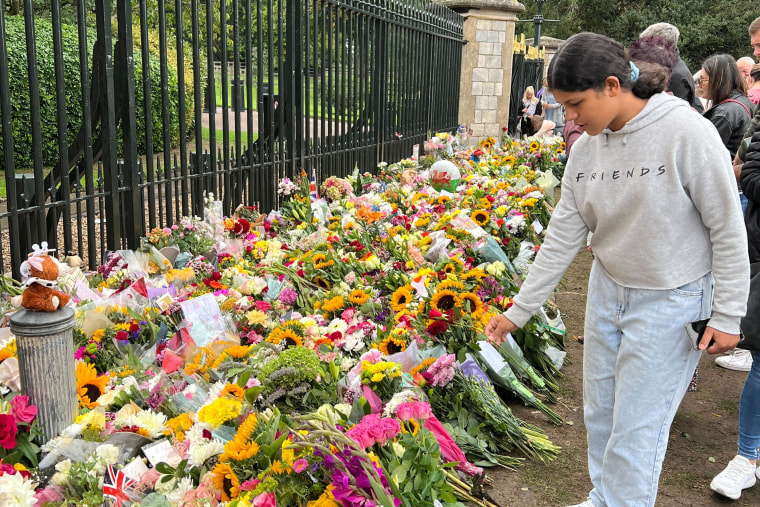 Hundreds of people have descended on the royal town of Windsor to pay their respects. Many are laying flowers outside the gates along Windsor Great Park.