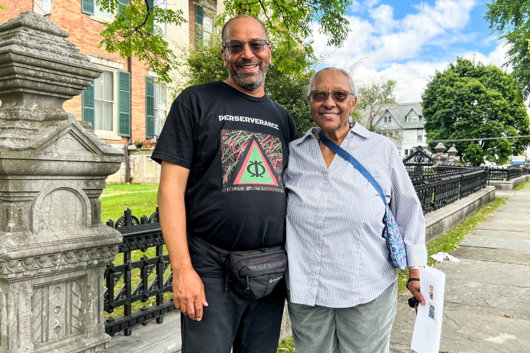 Ken Johnston and Judith Bryant, a descendant of Harriet Tubman.