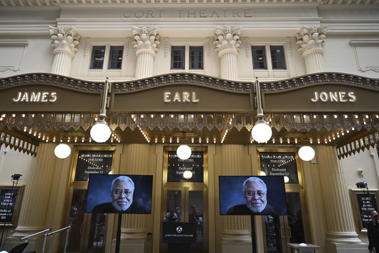 The newly restored Cort Theatre on Broadway has been renamed the James Earl Jones Theatre.