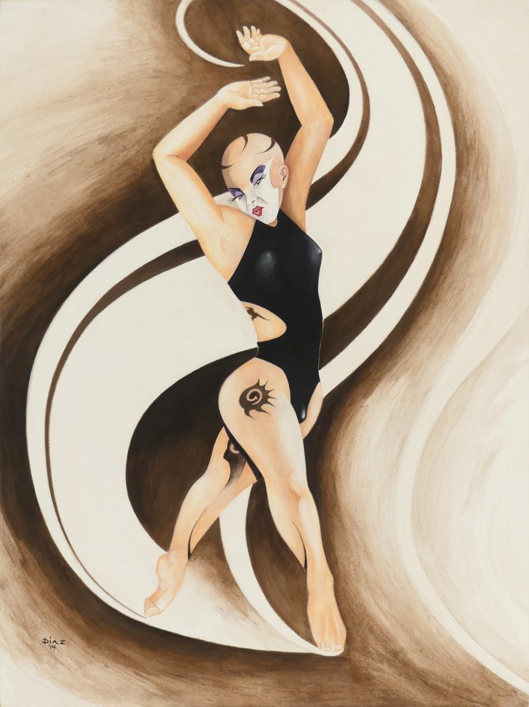 Jamie Diaz's painting "Cocoa and Cream Transgender Dream."