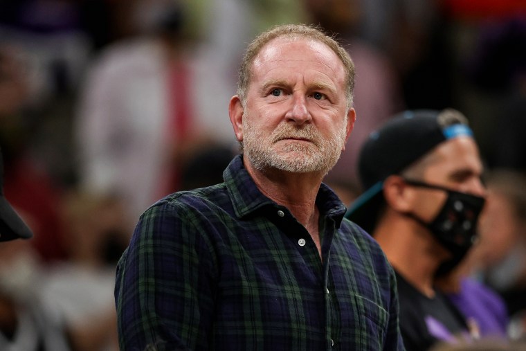 Phoenix Suns and Mercury owner Robert Sarver attends the WNBA Finals on Oct. 13, 2021, in Phoenix.