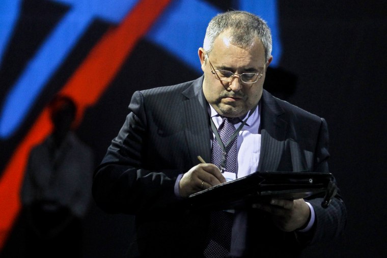 Right Cause party official Boris Nadezhdin attends a party meeting in Moscow on June 25, 2011.