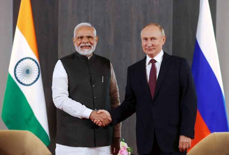 Image: Vladimir Putin meets with Narendra Modi