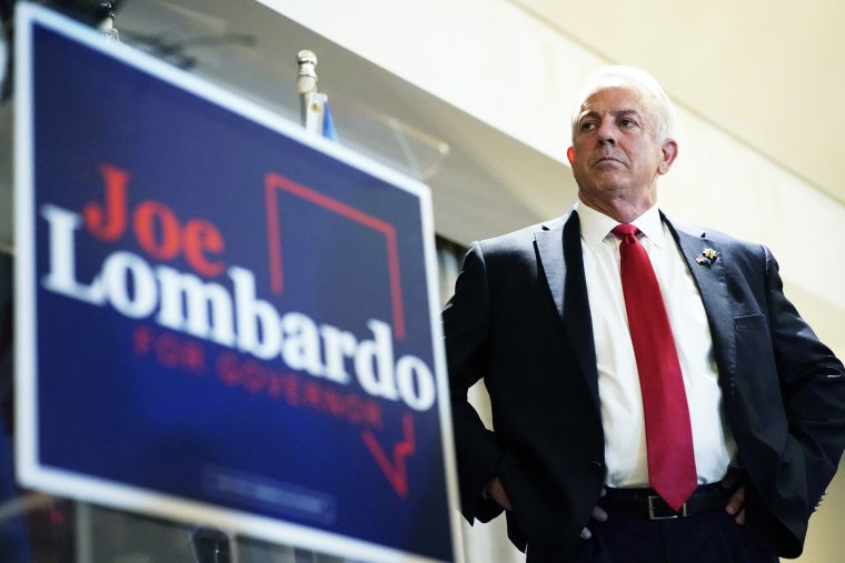 Republican gubernatorial candidate Joe Lombardo