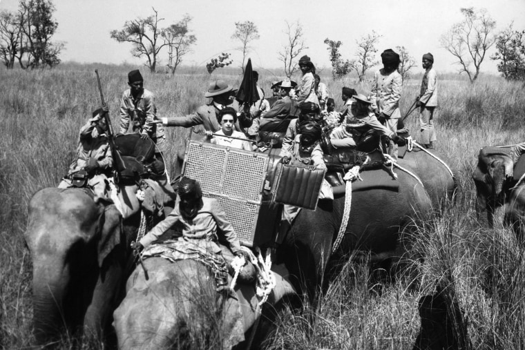 Nepal, Hm The Queen And Prince Philip During A Tiger Hunting In February 1961.