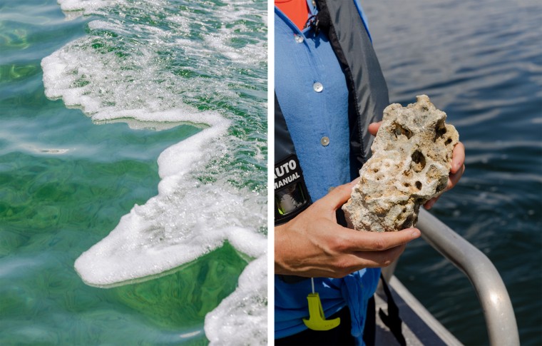 Turkey Point sits on porous rock and underneath it is the Biscayne Aquifer – a primary source of drinking water that could be contaminated at Biscayne National Park, Miami, on Sept. 12, 2022.