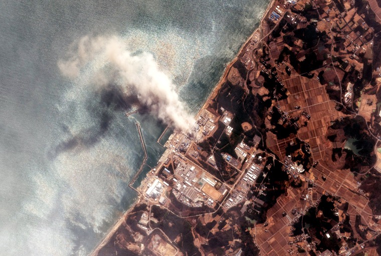 The Fukushima Dai-ichi Nuclear Power plant after a massive earthquake and subsequent tsunami on March 14, 2011 in Futaba, Japan.