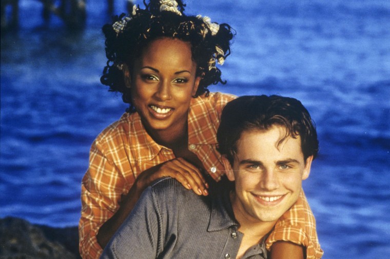 Trina McGee and Rider Strong in a 1998 promotional photo for "Boy Meets World."
