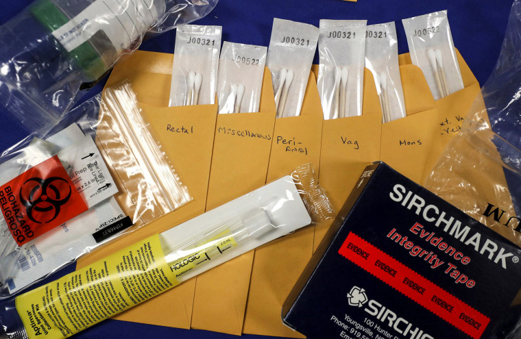 Sexual assault evidence collection kits used at the Nancy J. Cotterman Center in Fort Lauderdale, Fla., on June 18, 2022.