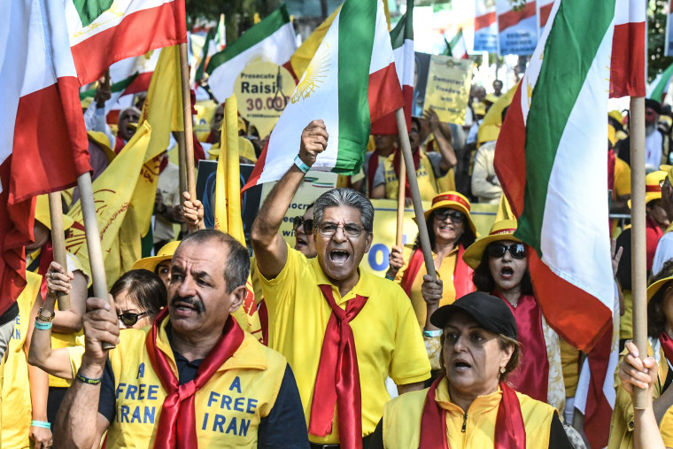 Image: Activists Demonstrate Against Iranian President Ebrahim Raisi Outside Of The United Nations