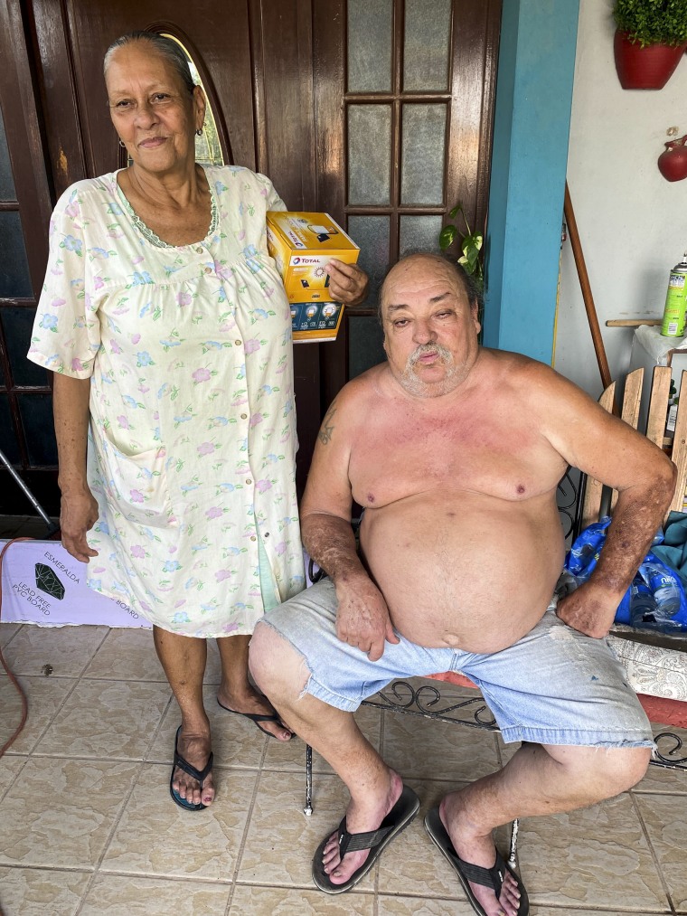 Image: Edwin Quiles Martínez, 66, and his wife Graciela Pérez Alvarado, 73, in their home in Ponce, Puerto Rico.