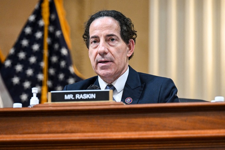 Rep. Jamie Raskin, D-Md., speaks at the opening of a hearing on the Jan. 6 investigation on July 12, 2022.