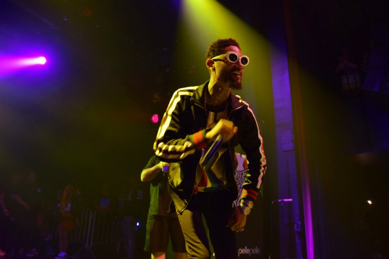 PnB Rock during a  concert in New York