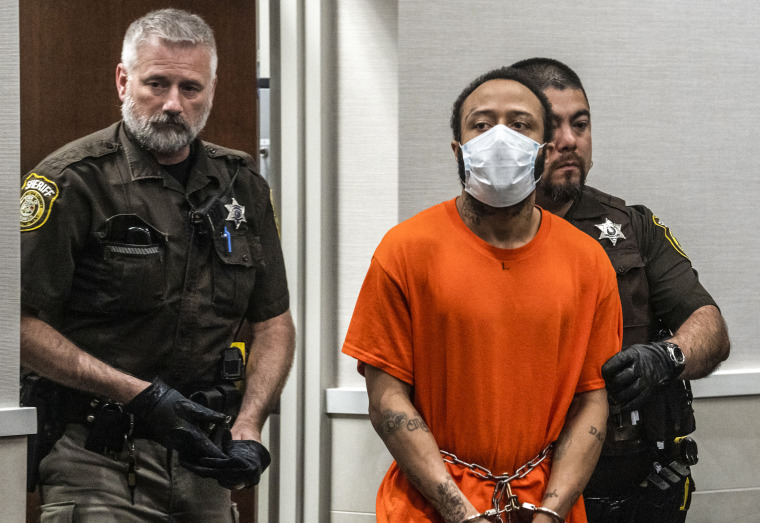 Darrell Brooks Jr. appears in Waukesha County Court on Aug. 25, 2022, in Waukesha, Wis.
