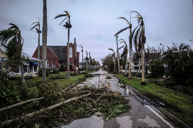 Image: Debris litters a street in the aftermath of Hurricane Ian in Punta Gorda, Fla., on Sept. 29, 2022.