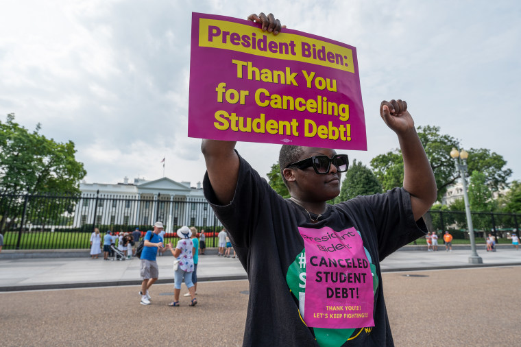 Image: student loan debt activists outside White House