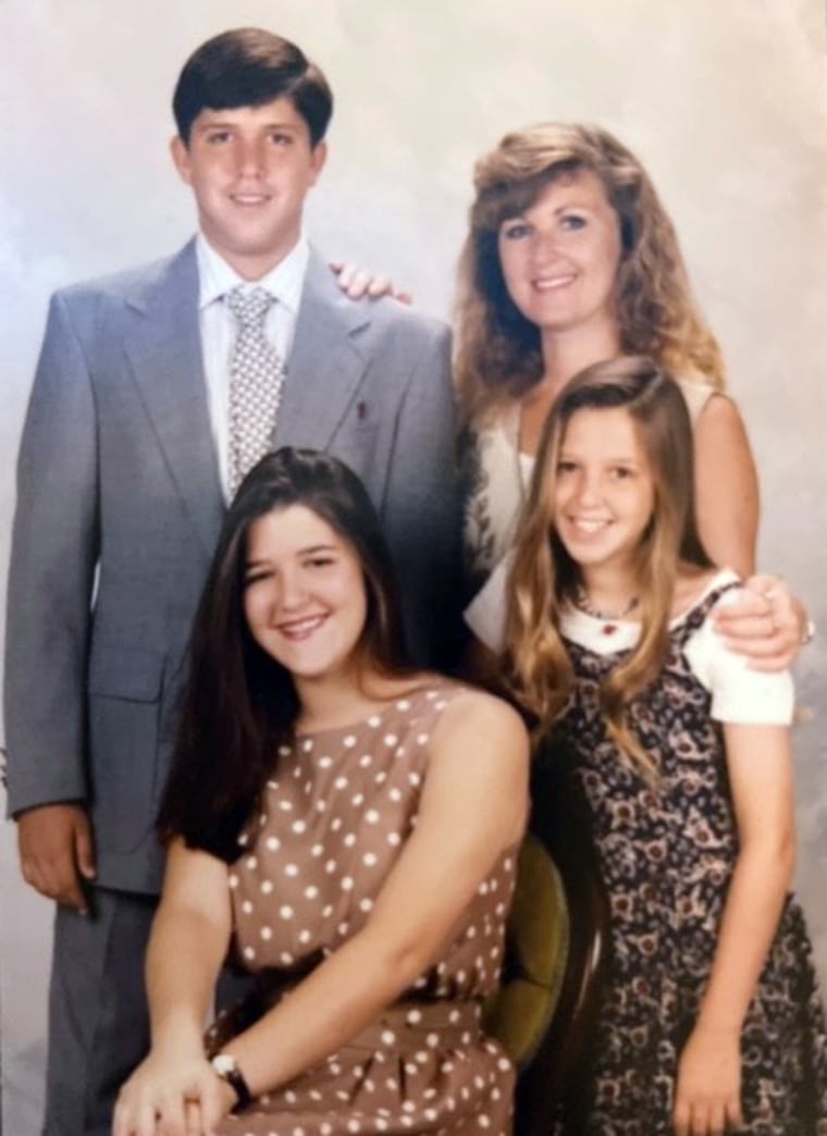 Angela Hatem, bottom left, 14, with her family.