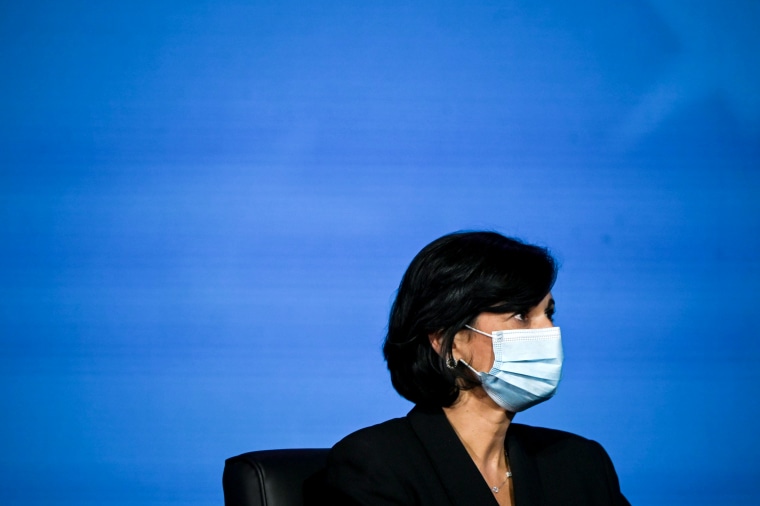 Image: Rochelle Walensky, then a nominee for director of the Centers for Disease Control and Prevention, at a briefing held by then-President-elect Joe Biden in Delaware on Dec. 8, 2020.