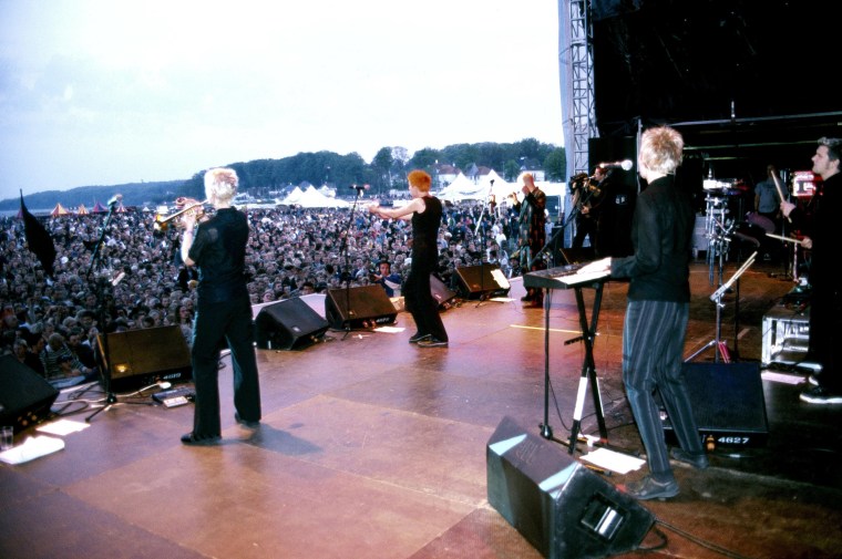 Chumbawamba performs in concert