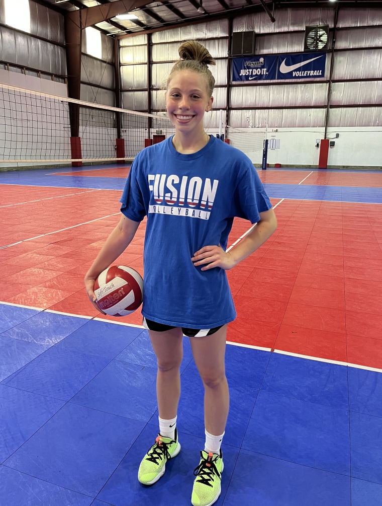 Hinchman was already playing volleyball one week after being discharged from the hospital.