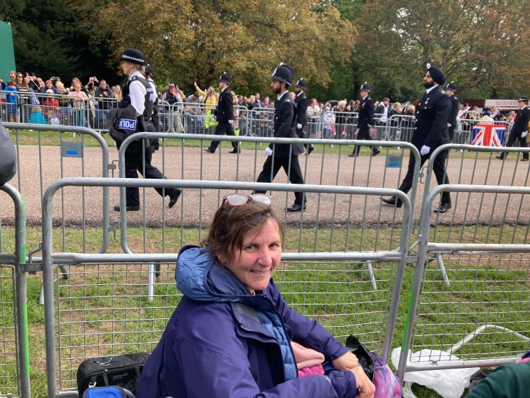 Alison Walton, 55, a warehouse operative from Milton Keynes in southern England, arrived at the Long Walk at 4 p.m. (11 a.m. ET) Sunday.