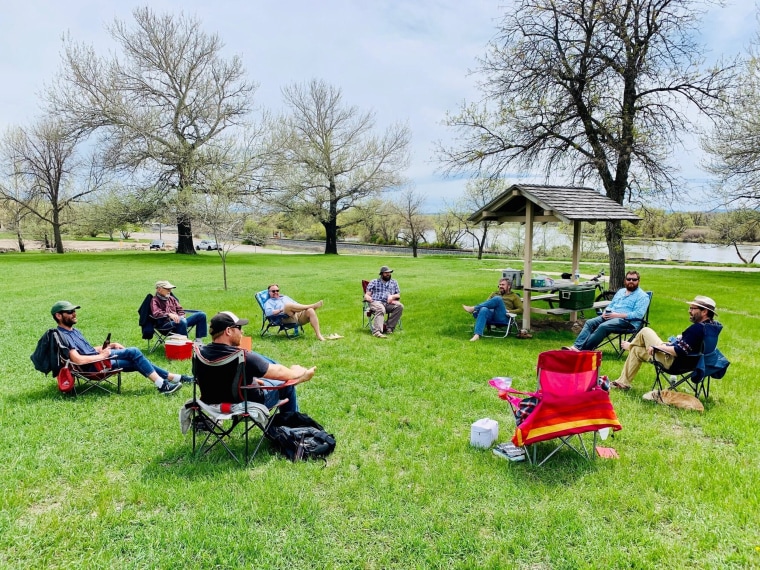 Sometimes we take the book club outside. 