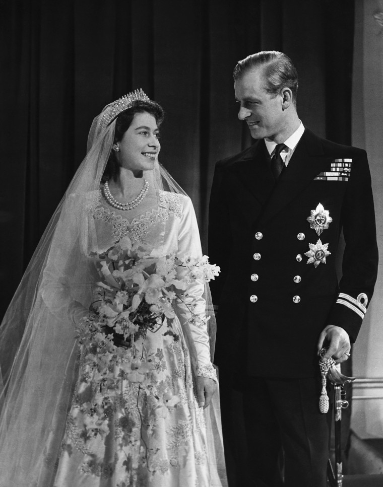 Princesa Isabel y duque de Edimburgo el día de su boda