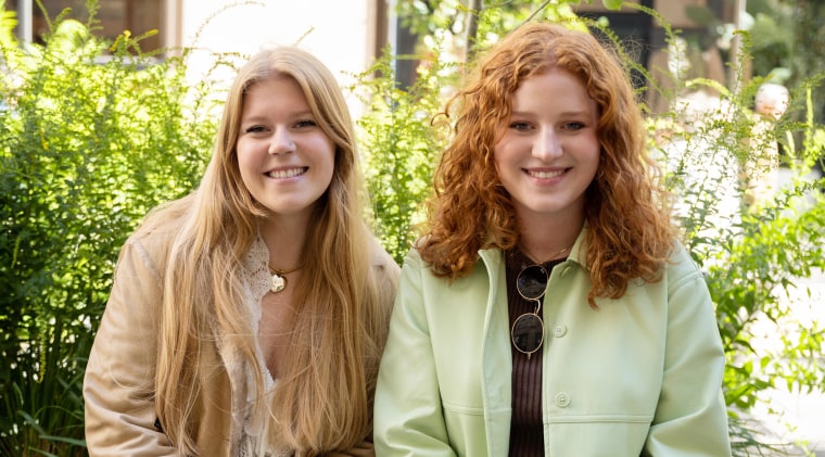 Molly Kaiser (right) is part of NBCUniversal's page program. Thanks to mutual connection in the program, she finally met her biological half sister, Cameron. 