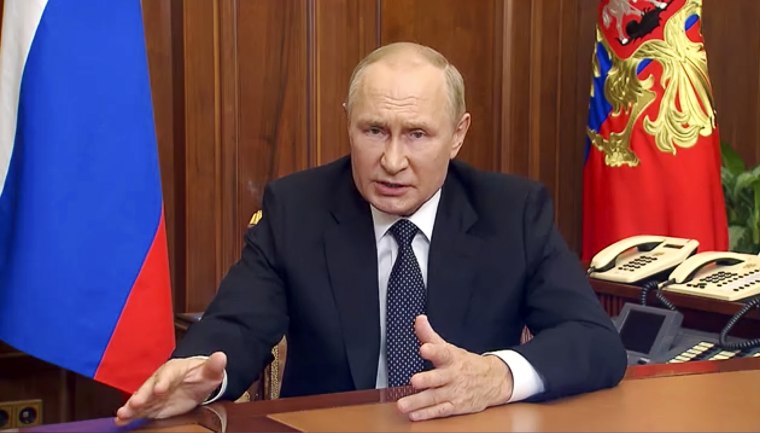 El presidente ruso, Vladimir Putin, se dirige a la nación en Moscú, Rusia, el miércoles 21 de septiembre de 2022.