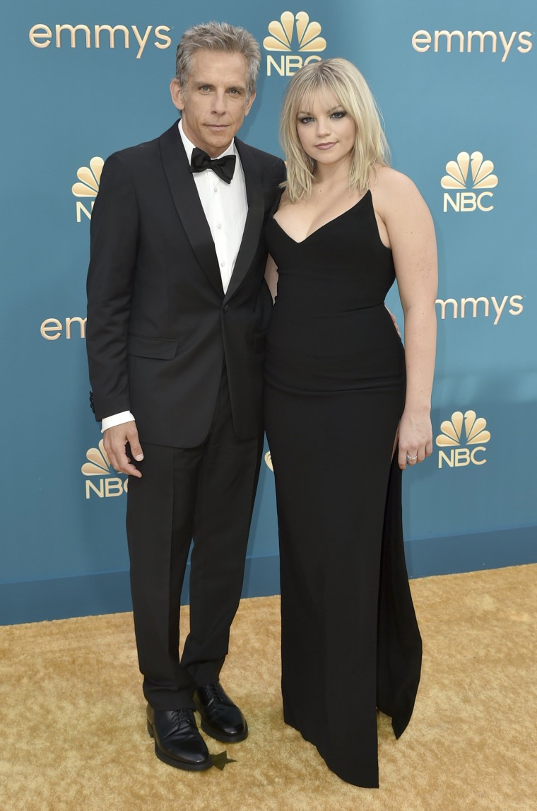 Ben Stiller Brings Daughter Ella To Emmys Red Carpet 07/2023