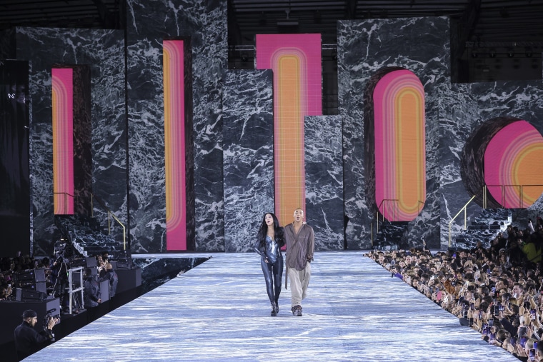 A model walks the runway during the Louis Vuitton Ready to Wear