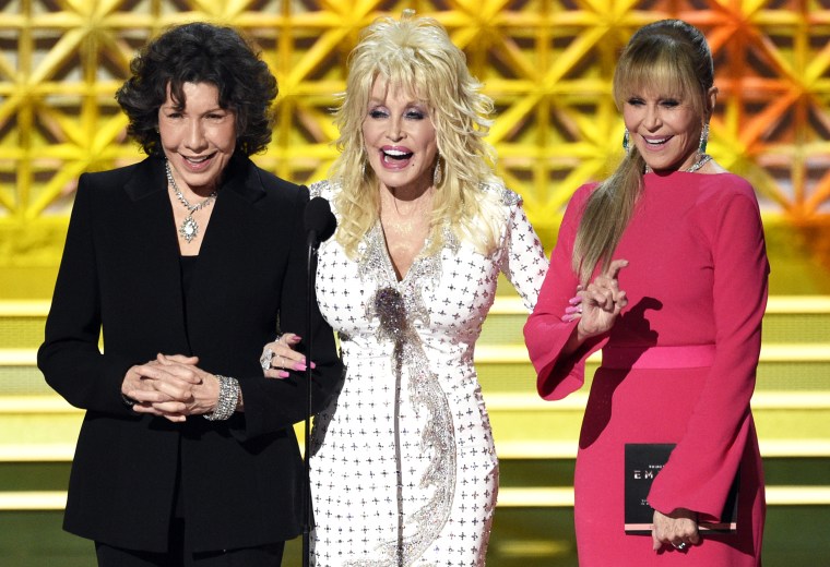 Lily Tomlin, Dolly Parton, and Jane Fonda.