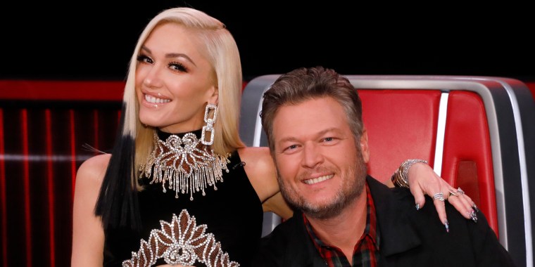 Stefani and Shelton are all smiles to work together on "The Voice."