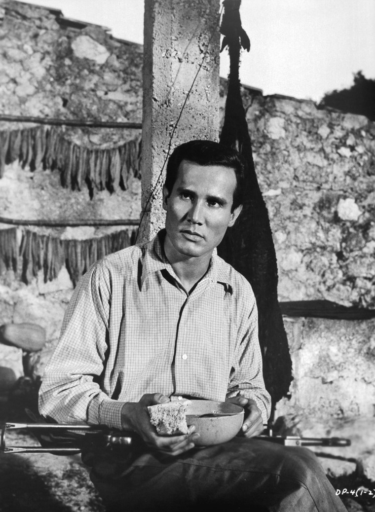 Henry Silva on set of the movie "The Secret Invasion" in 1964.