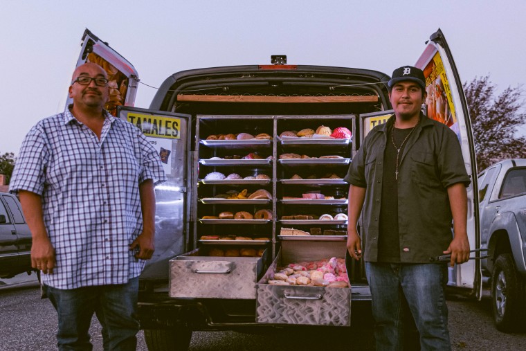 Juan Carlos Soto and Ernesto Botello of Zeledon’s Bakery on Wheels.