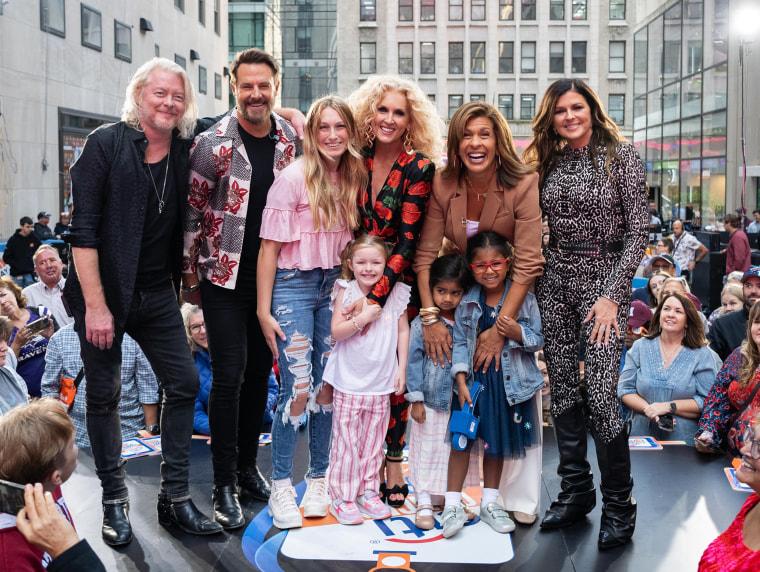 The girls were all smiles on stage.