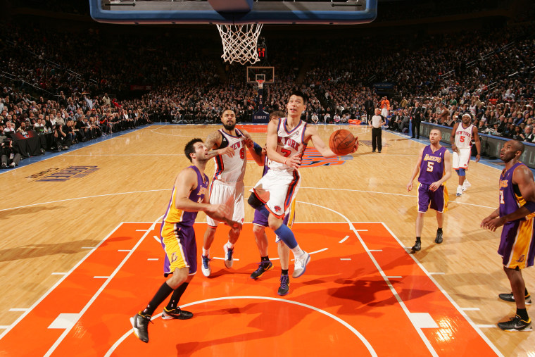Jeremy Lin in 2012 Knicks-Lakers game