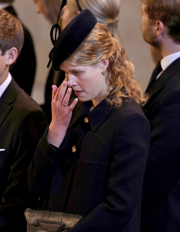 Lady Louise Windsor pays her respect.