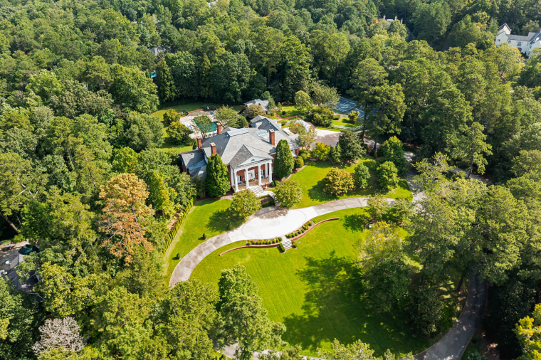 An aerial view of the singer's home.