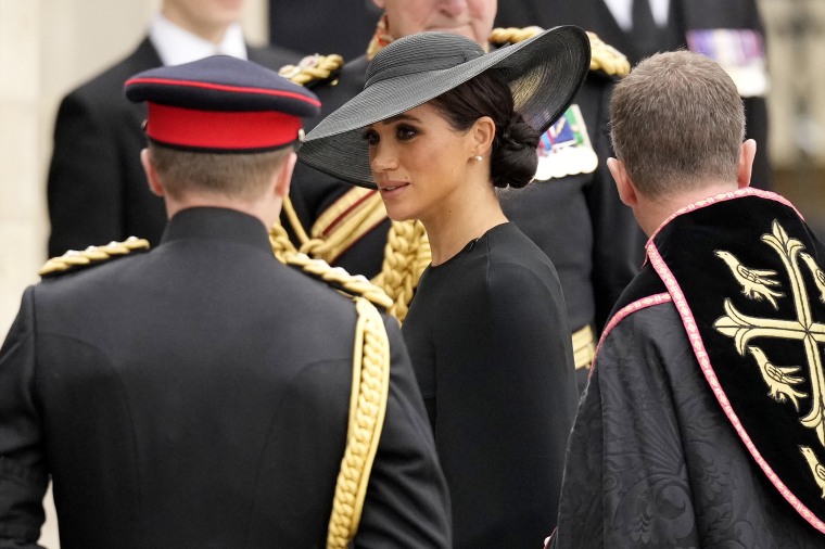Meghan, Duchess of Sussex, arrives for Queen Elizabeth II's funeral