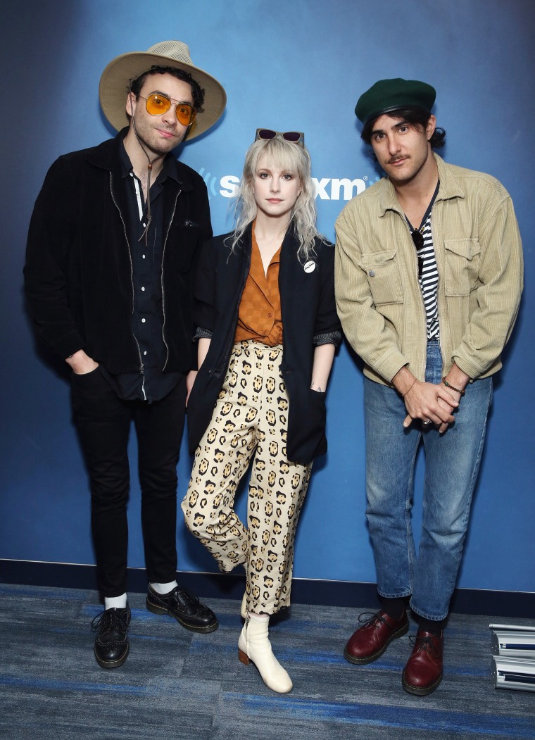Taylor York, Hayley Williams and Zac Farro of Paramore