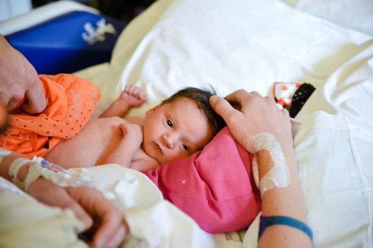 When Jessica Grib met her daughter Amelia it felt overwhelming. Grib had been on life support for two weeks after experiencing a type of heart failure that can occur in pregnancy.