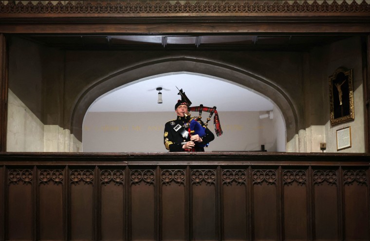 Piper performs at the funeral of Queen Elizabeth II