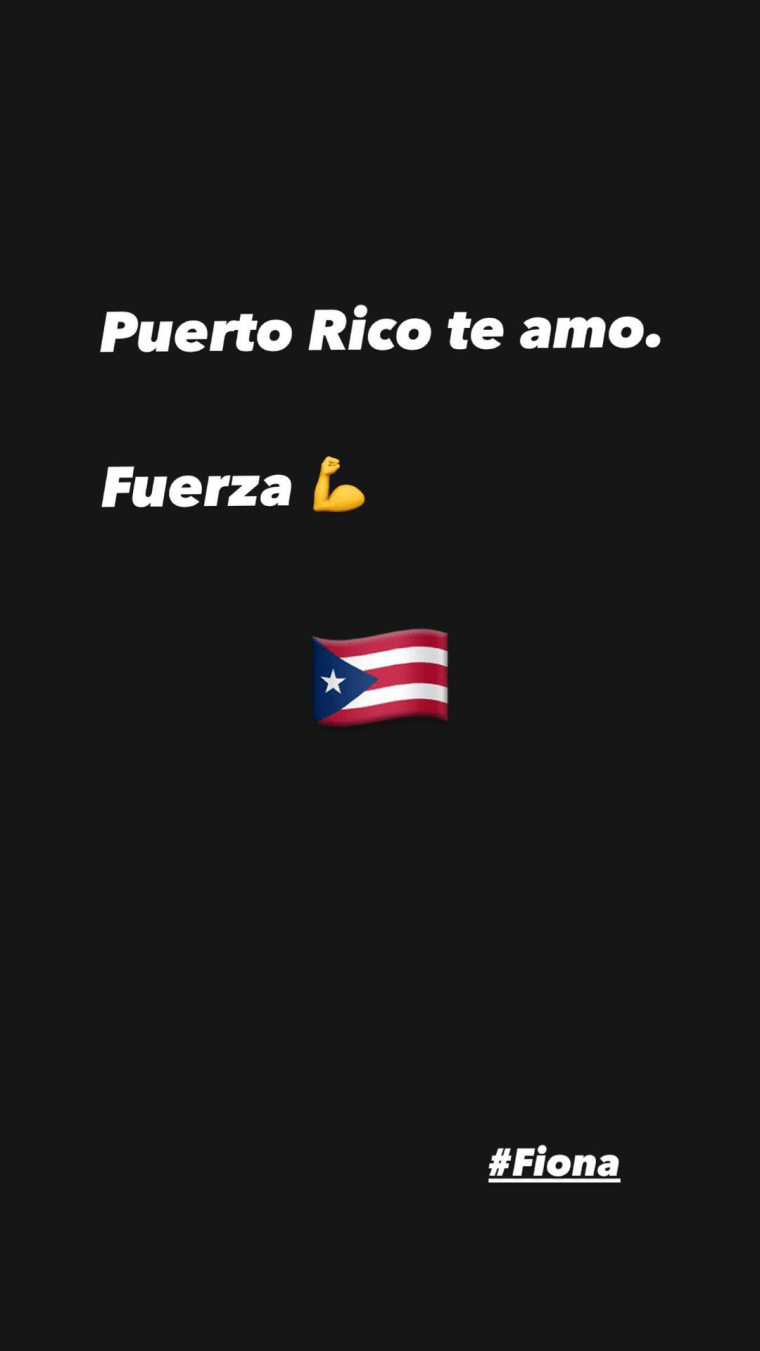 Ricky Martin muestra su apoyo a Puerto Rico por el paso del huracán Fiona.