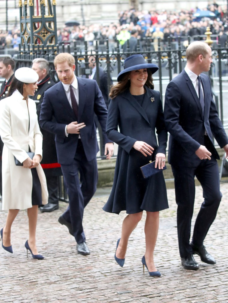 Meghan Markle, Prince Harry, Catherine, Duchess of Cambridge and Prince William,